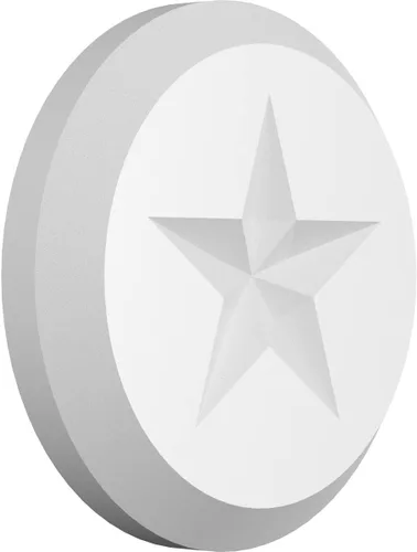 Miniatura 20 de Ekena Millwork ROSP040X040X075GRY07 - Roseta estándar de estrella Grayson con borde biselado, 4 pulgadas de ancho x 4 pulgadas de alto x 3/4