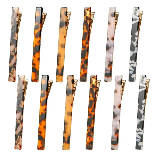 Miniatura 14 de Cobahom 6 pinzas para el cabello, accesorios para el cabello para mujeres, pasadores de pico de pato de resina, pinzas para el cabello elegantes