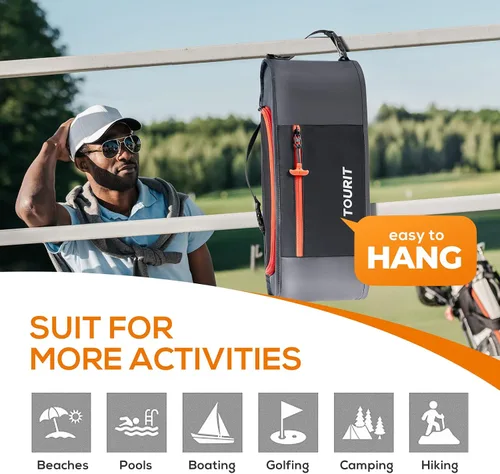 Miniatura 5 de TOURIT Cooler Bag - Funda aislante para 6 latas, pequeños accesorios de golf suaves para hombres, cabe discretamente en bolsa de golf