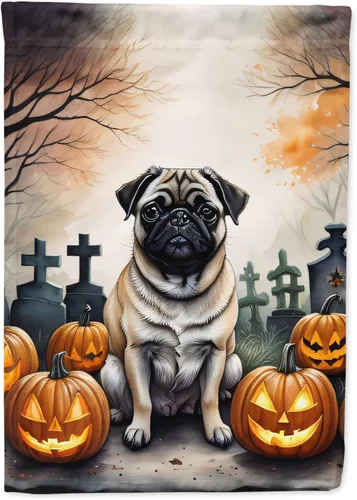 Miniatura 13 de Caroline's Treasures DAC2011GF - Bandera decorativa para jardín de Halloween con diseño de beagle para jardín, jardín, jardín, jardín, multicolor