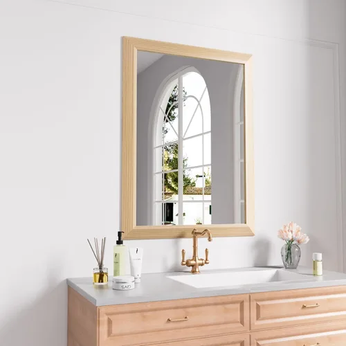 Miniatura 107 de Amorho Espejo de Baño Negro, Espejos de Pared de 24x30 Pulgadas con Marco de Metal Grueso para Sobre el Fregadero, Dormitorio, Sala de Estar