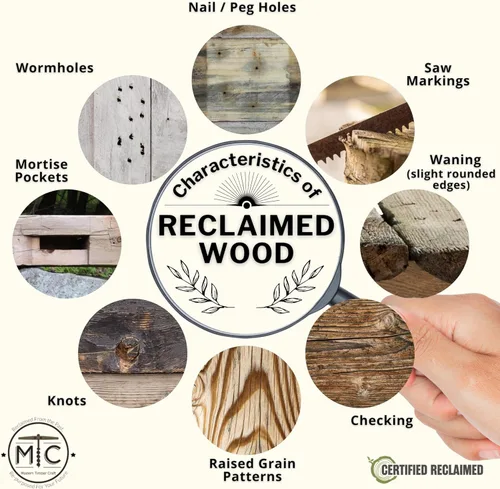 Miniatura 3 de Estante de madera flotante para chimenea, rústica, decoración de pared con vigas de madera de granero reciclada, estantería de granja montada