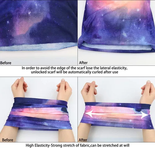 Miniatura 8 de GUIFIER Máscara facial bandanas para el cuello, bufanda mágica para el polvo, el sol, el viento