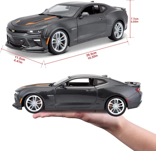 Miniatura 6 de Maisto 1:18 SE 2017 Chevrolet Camaro del 50.º aniversario (Gris metálico)
