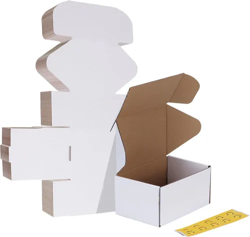 Miniatura 38 de HORLIMER - Cajas de envío pequeñas de 7x5x2, conjunto de 50, caja de cartón corrugado blanca para envío de correspondencia
