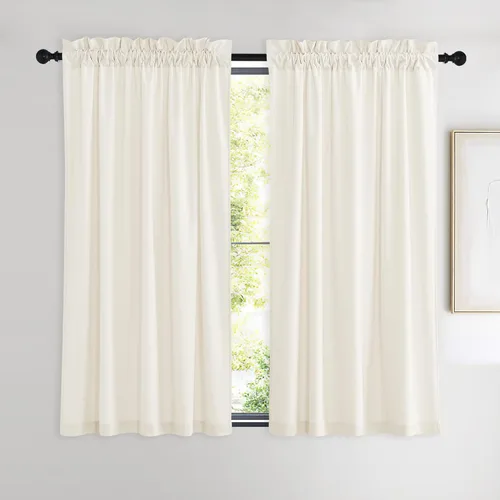 Miniatura 94 de NICETOWN Cortinas opacas de terciopelo extralargas negras de 120 pulgadas de largo para telón de fondo, cortinas de terciopelo con aislamiento Serie