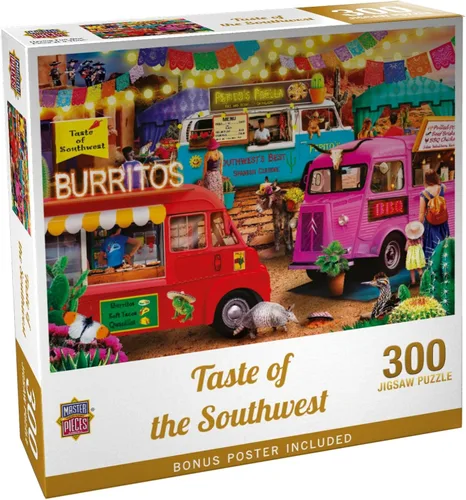 Masterpieces Rompecabezas de 300 piezas para adultos y familias – Taste of the Southwest – 19.25 x 26.63 pulgadas