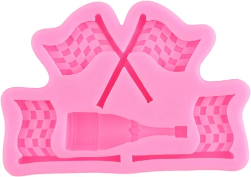 Miniatura 6 de ZiXiang Molde de fondant de llama, molde redondo de silicona, moldes de silicona para fuego caliente, moldes de bandera de rueda de camión