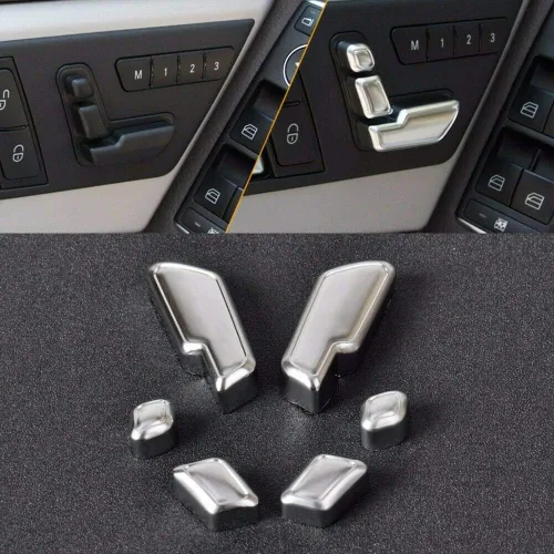 Miniatura 3 de 6 unids botón de asiento de puerta ajuste interruptor cubierta ajuste para Benz A B C E GLA CLA GLE GLS