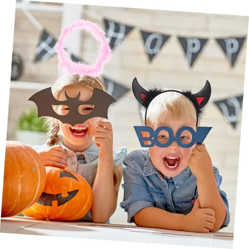 Miniatura 4 de NOLITOY 18 Pcs Halloween Headband Ox Horn Buckle Devil Horns Headband Horn Cosplay Headband Devil Headband Kids Hair Accessories Angel Headdress