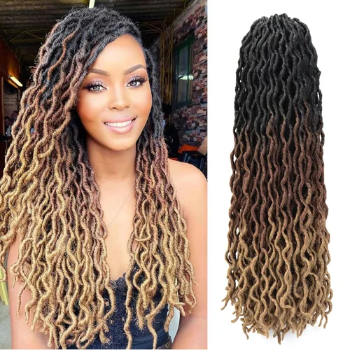 Miniatura 31 de Cabello de ganchillo de 14 pulgadas, 6 paquetes/lote de trenzas de ganchillo suaves gitanas, trenzas onduladas de ganchillo de 3 tonos, rizadas