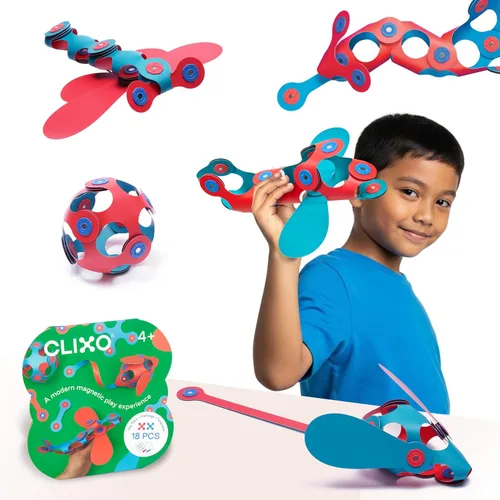 Miniatura 7 de Clixo Itsy - Juguete magnético para niños, flexible, duradero, juguete de construcción magnético que aumenta la imaginación. Experiencia educativa