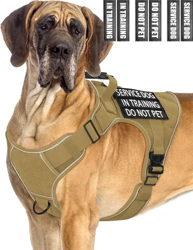 Miniatura 24 de Chaleco de perro de servicio para perros medianos, arnés de perro de servicio en entrenamiento con parches, chaleco ajustable para perros