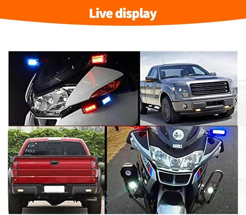 Miniatura 5 de jeseny Paquete de 1 barra de luz LED, 4.4 x 1.1 pulgadas, 12-24 V, impermeable, luz de advertencia de alta luz para automóvil, 12 W, 6 cuentas