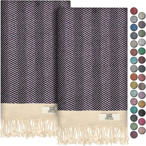 Miniatura 91 de EPHESUS TOWELS Toallas de Mano - Juego de 2 18" x 30" - Toalla de Mano Turca Decorativa para Baño, Cocina, Invitados, Cara, Cabello, Té, Paño