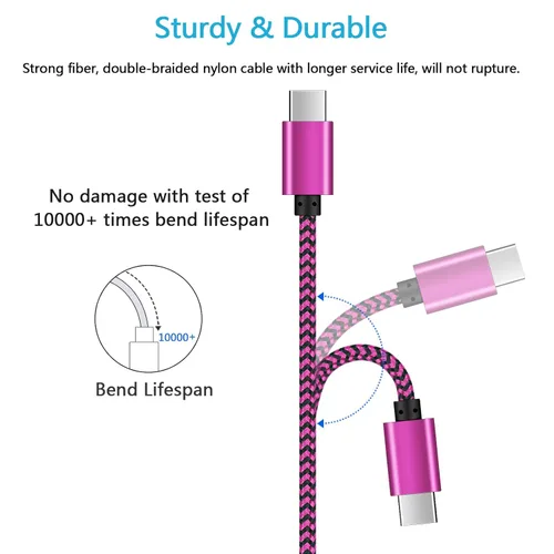Miniatura 5 de [5.4A/30W] Cargador rápido de coche tipo C cable de 6 pies compatible con Moto G10 G9 G8 G7 Power Plus Play, Edge/G Power/Stylus/Razr/One 5G