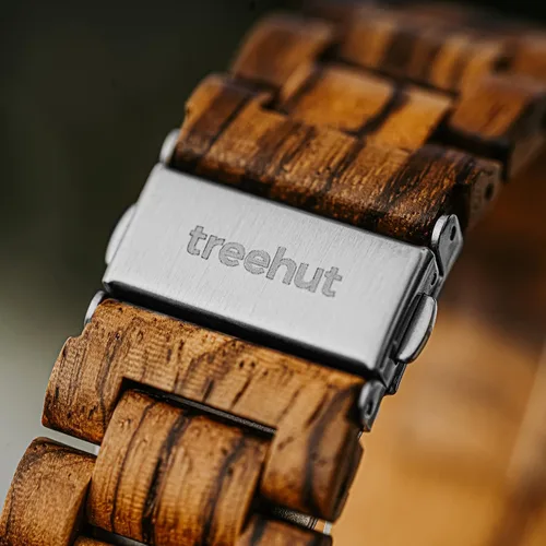Miniatura 8 de treehut Wooden Watch for Men with Adjustable Band and Stainless Steel Clasp Japanese Quartz Analog Watch with Gift Box Wrist Wood Watch Made from