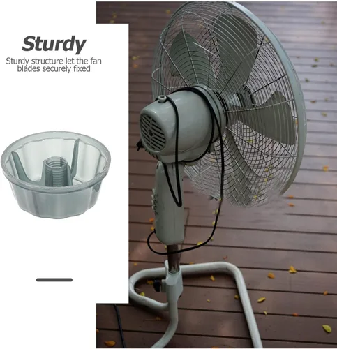 Miniatura 8 de Angoily 5 tapas de tuerca de ventilador para ventiladores de techo fáciles de instalar, tapas de plástico para fijación de cuchillas, compatibilidad