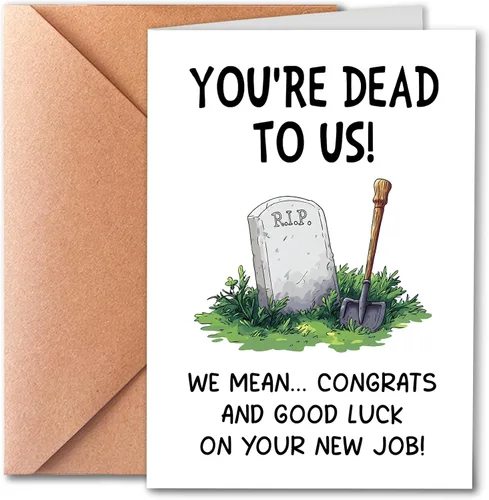 Miniatura 11 de PTRUKD, Divertida tarjeta de abandono de traidor de compañero de trabajo, tarjeta de despedida de compañero de trabajo, tarjetas de despedida