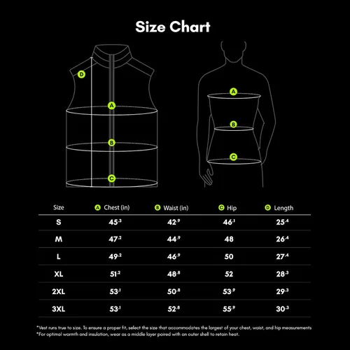 Miniatura 6 de Extremus Buckwell Chaleco calefactado chaleco eléctrico unisex con material de calentamiento rápido y calidez duradera Negro