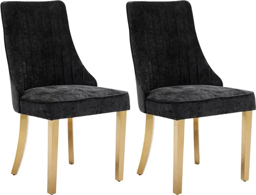 Miniatura 41 de Juego de 8 sillas de comedor, sillas de cocina con canales de lino con patas curvadas de madera maciza, silla de comedor tapizada de tela cómoda