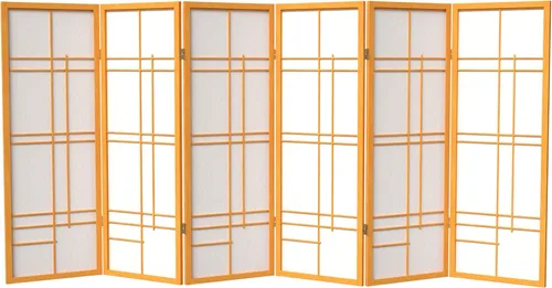 Miniatura 13 de Pantalla corta Eudes Shoji de 4 pies - Negro - 4 Paneles