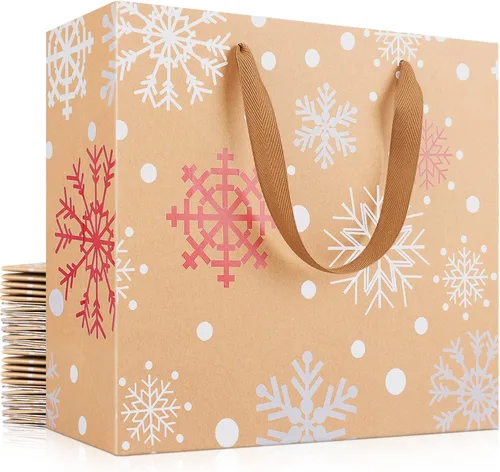 Miniatura 40 de EUSOAR Bolsas de Regalo Grandes Azul Marino, Paquete de 25 - Bolsas de Papel de Compras de 12.5"x4.5"x11" con Asas para Negocios, Manualidades