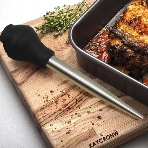 Miniatura 3 de KAYCROWN Kit de asado de Acción de Gracias – Levantador de pavos y pavos y asados de acero inoxidable con 2 agujas de adobo y tenedores de pavo