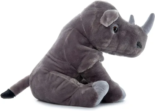 Miniatura 9 de The Petting Zoo Rinoceronte de peluche, regalos para niños, animales salvajes del zoológico Onez, juguete de peluche jumbo de rinoceronte del sur