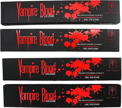 Miniatura 8 de SOUL STICKS Varillas de incienso con fragancia de sangre de vampiro (paquete de 4 unidades cada 0.53 oz) de incienso de fragancia natural Agarbatti