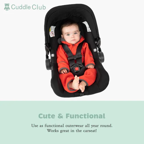 Miniatura 4 de Enterizo de vellón Bunting para bebé rómper con capucha para niño de una sola pieza ropa de exterior chaqueta