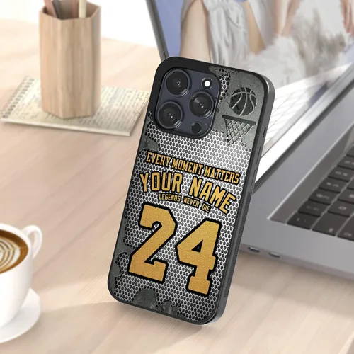 Miniatura 5 de Fundas de teléfono personalizadas con números de leyendas de baloncesto Never Die para iPhone 11, 12, 13, 14, 15, 16, 17, Pro Max Plus Mini X 6, 7