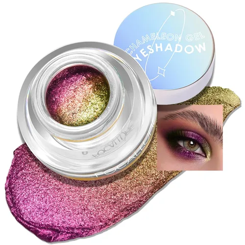 FOCALLURE Duochrome Chameleon - Sombra de ojos con pigmento metálico que cambia de color, maquillaje de ojos multicromo, acabados multireflectantes