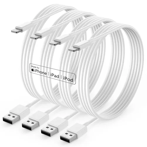 Miniatura 15 de 2 paquetes de 6 pies de cable cargador para iPhone, [Certificado MFi de Apple] cable cargador largo para iPhone de 6 pies, cable Lightning a USB