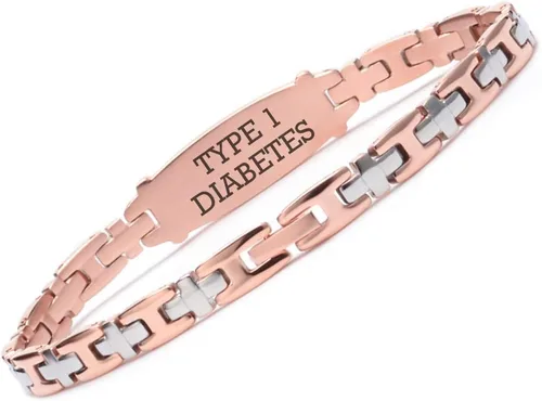 Miniatura 44 de LinnaLove Lady Medical Alert - Pulseras médicas de acero inoxidable para mujer, 7.5 pulgadas