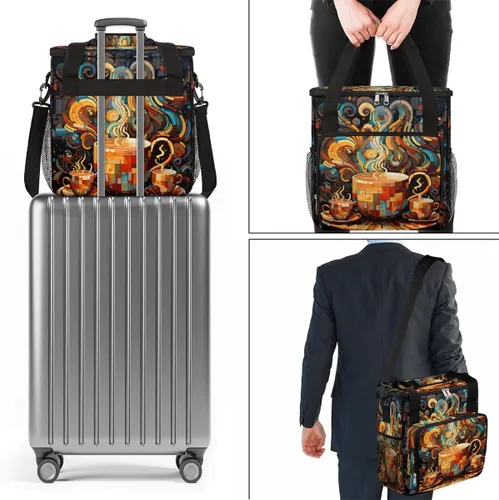 Miniatura 5 de cfpolar Bolsa de almacenamiento para cafetera, impermeable, bolsa organizadora de viaje, compatible con K-Mini o K-Mini Plus, y adecuada para otros
