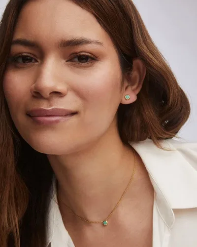 Miniatura 2 de Kendra Scott Davie - Pendientes de tuerca en oro vermeil de 18 quilates joyería fina para mujer