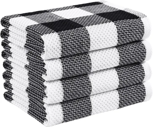 Miniatura 40 de Mordimy Toallas de cocina 100% algodón con tejido de gofre, 13 x 28 pulgadas, paños de cocina súper suaves y absorbentes para secar platos, paquete