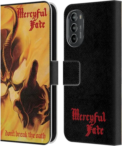 Head Case Designs Mercyful Fate Don't Break The Oath - Funda de piel con licencia oficial de Mercyful Fate Don't Break The Oath, color negro, funda