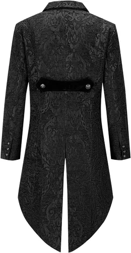 Miniatura 2 de ZNZHKR Chaqueta gótica steampunk para hombre, uniforme medieval victoriano, abrigo de Halloween