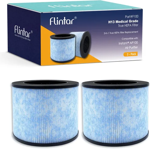Filtro de repuesto F100, compatible con purificador de aire instantáneo AP100, filtración de grado H13 3 en 1, parte # F100, paquete de 2