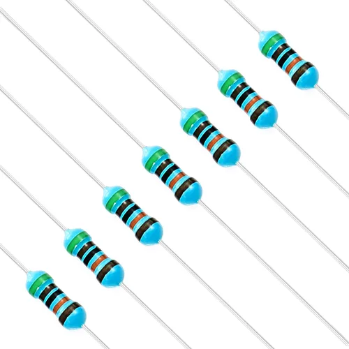 Miniatura 116 de Chanzon 100pcs 1/4W (0.25W) 62 Ohmios Resistencia fija de película metálica Ohmios 0.01 ±1% Tolerancia 62R MF Resistencias de orificio pasante