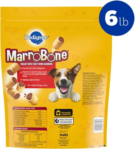 Miniatura 9 de Pedigree Dry Dog Treats MarroBone, sabor a carne de res real, bolsa de 6 libras (paquete de 1)