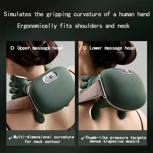 Miniatura 6 de Masajeador de cuello, Masaje de cuello, Masajeador de manos reales, Masajeador portátil de cuello y espalda, Masaje eléctrico Shiatsu de tejido