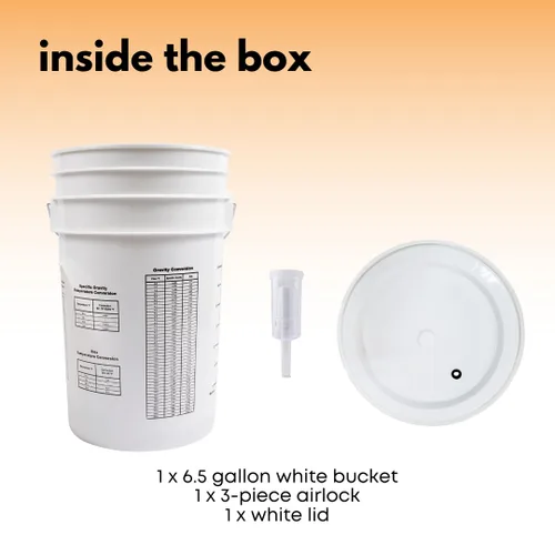 Miniatura 4 de Fastrack Cubo de fermentación de 6.5 galones con tapa, blanco, cubo de fermentación 100% libre de BPA de grado alimenticio para tu cerveza, vino