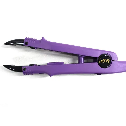 Miniatura 2 de JR611-Purple-C Set" - Herramienta de termostato de extensión de cabello de fusión PTC de hierro sin rastro, alicates de calefacción, conector