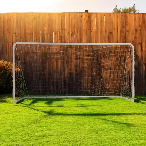 Portería de fútbol plegable (12 x 6 pies, 10 x 6 pies, 7 x 5 pies), portátil, peso ligero, marco de acero, fácil de llevar, perfecta para