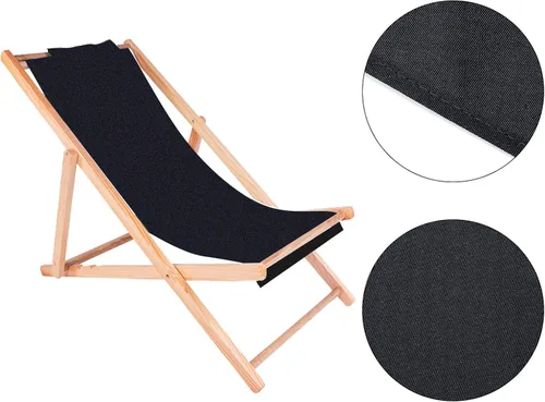 Miniatura 4 de AHANDMAKER Tela de repuesto para silla de playa, color negro, casual, simple, para silla de playa, tela Oxford de repuesto para silla de playa