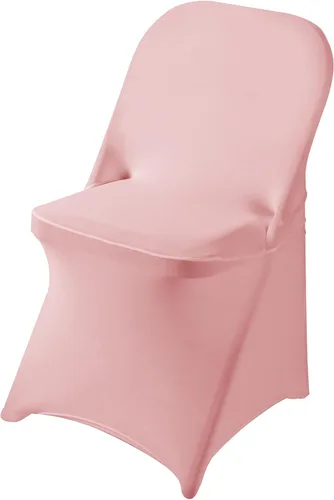 Miniatura 19 de Paquete de 6 fundas para sillas plegables de elastano negro en tela elástica lavable para bodas, fiestas, vacaciones, celebraciones y otros eventos