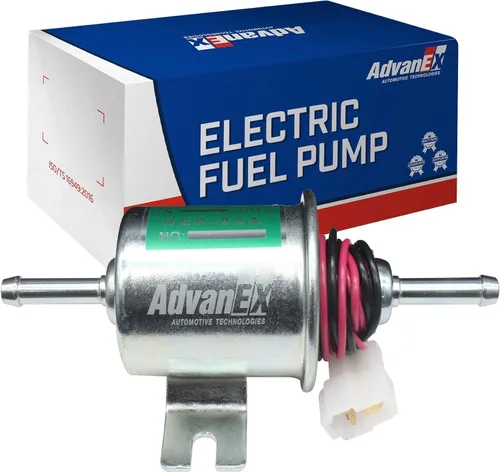 Bomba de combustible eléctrica de 12 V universal de baja presión 5-9 PSI gasolina diésel en línea de metal sólido compatible con carburador HEP-02A